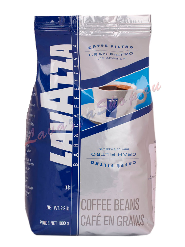 Кофе Lavazza в зернах Gran Filtro 100% Arabica 1 кг в.у.